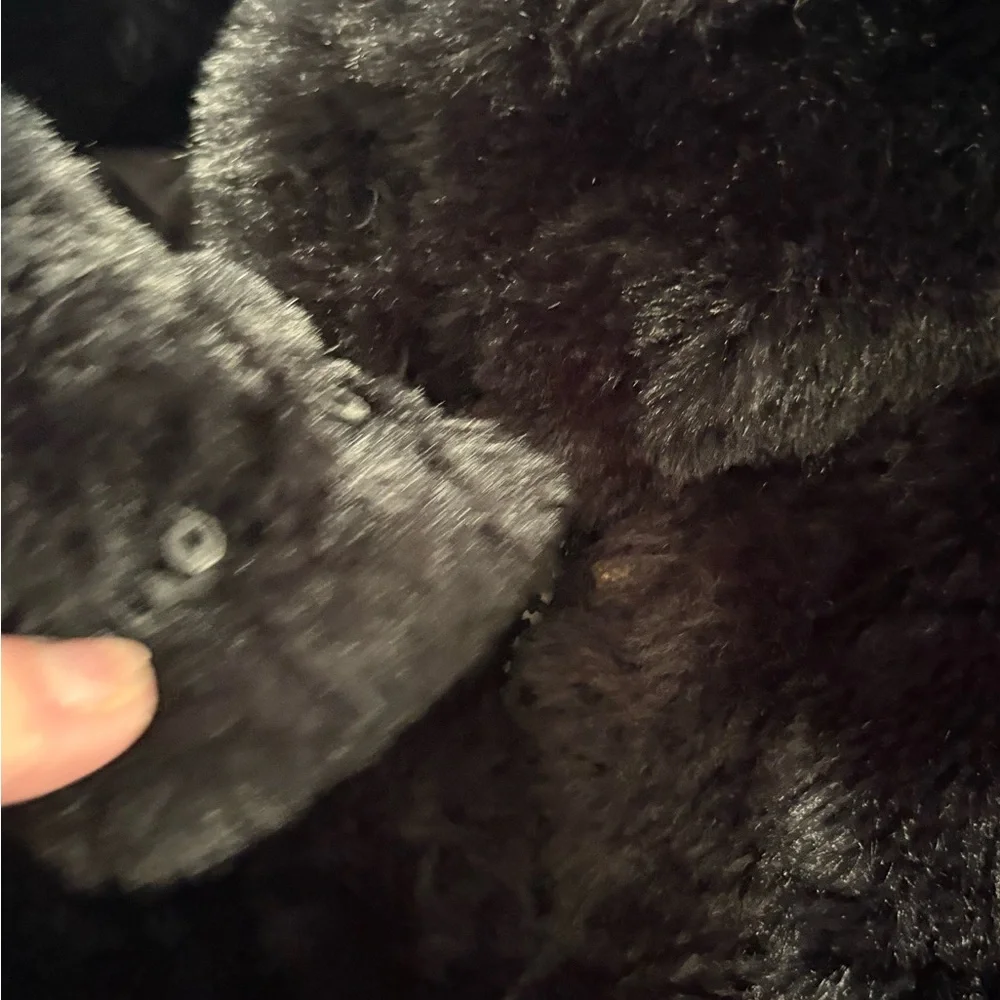 Ambiance Black Faux Fur Jacket - Picture 5 of 6